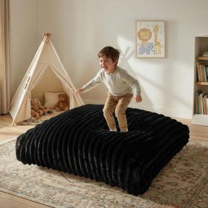 Matini Home Crash Pad - Sensory Pad with Cover Foam Blocks for Kids and Adults, Ideal Gymnastics Equipment - Charcoal 36" X 36"