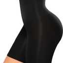FeelinGirl Tummy Control Shapewear Shorts Body Shaper for Women High-Waisted Thigh Slimming (Medium-Large, Black)