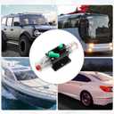 X AUTOHAUX 2 Pcs DC 12V- 48V 10Amp Car Circuit Breaker with Manual Reset Inline Fuse Holder Protector Black Green