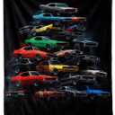 Jekeno Car Gifts Blanket for Man Son Brother Birthday Valentines Christmas Soft Cozy Plush Kids Teen Adults Throw Presents Decor for Classic Car Lovers Home Bedroom Living Room Sofa Couch 50"x60"