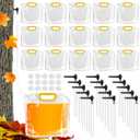 15 Sets Maple Syrup Tapping Kit, 15 Tree Taps, 15 Collection Bag with Lid (5 L), 15 Silicone Plug, 32.8 Ft Tube, BPA Free Maple Tree Tapping Kit Supplies for Experts Beginners