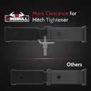 2 Inch Receiver Hitch Extender with 8 Inch Hitch Extension Length Provides More Clearance from Spare Tire and Tailgate