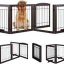Vantas Tall Dog Gate Indoor with Door, Freestanding, Foldable, 96" x 30"
