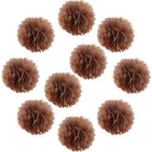10pcs DIY Decorative Tissue Paper Pom-poms Flowers Ball Perfect for Party Wedding Home Outdoor Decoration (12-inch Diameter, Coffer)