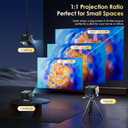 Projector with WiFi and Bluetooth, Electric Focus & Vertical Keystone, 1080P HD 4K Support, Smart Projector with Built-in Streaming Apps, Portable Projector for Outdoor & Home Movie