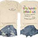 Teacher Shirts Women Dear Tiny Human Behind Me The World is a Better Place with You Inspirational Tshirt Casual Tee Top, XL Ecru