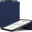 Ayotu Stand Case for Kindle Scribe 10.2 Inch (2024/2022 Released) - Auto Sleep/Wake, Premium Sturdy Fabric Cover with Pen Holder, Only for 10.2" Kindle Scribe, Blue