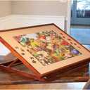 Bits and Pieces Deluxe Puzzle Easel Swivel Base Jigsaw Puzzle Board Non-Slip Rotating Adjustable Tilt Surface with Cover - Fits 1500 Piece Puzzles, 24 Inch x 34 Inch, 25'' X 34''