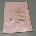 2 x Eaureum 40th Birthday Gift Bag for Women, 13" Pink Gold 40th Birthday Gift Bag Party Decorations for 40 years old Women Friends Lover