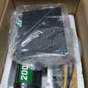 2000lb ATV Winch Electric 12V,with Synthetic Rope, RV Waterproof Towing Winches,with Wired Manual Remote Controller Switch,with Mounting Plate, Fairlead&Hook (black)