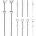 QWORK Threaded Eyebolts, 10 Pack 1/4" x 6" Long Stainless Steel Marine Grade Shoulder Eye Bolt