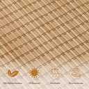 SEEYE Cordless Bamboo Roman Shades, Blackout Natural Bamboo Blinds for Indoor Windows, Roll Up Blind Privacy Shade for Home, Office, Door, UV Resistant & Easy to Install, 27" W x 64" H, Carbonized