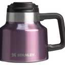 Stanley Tough-To-Tip Admiral's Mug 20 oz | Twist-on Flip Open Lid | Wide Body with Non-Skid Rubber Base | Insulated Stainless Steel Coffee Cup | BPA-Free | Wisteria Shine