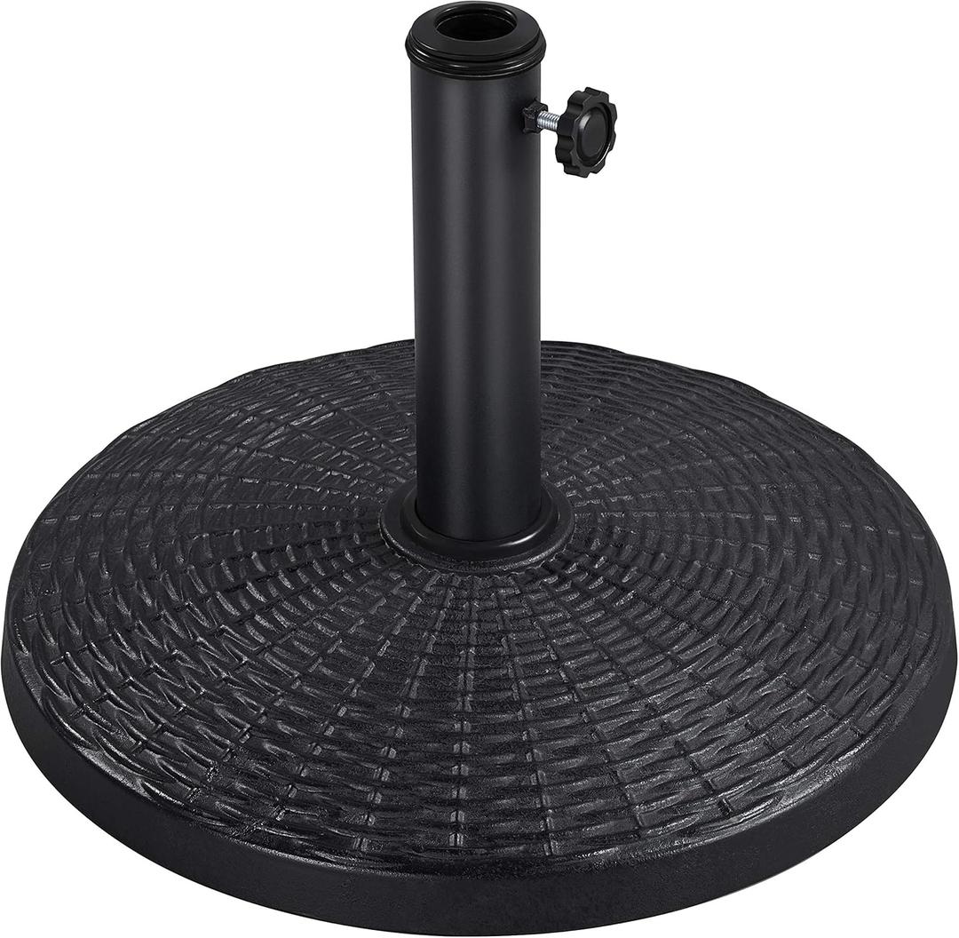 Yaheetech 22 lbs Heavy Duty Outdoor Umbrella Base 18" Round Patio Umbrella Stand Market Umbrella Base for Garden & Lawn, Black