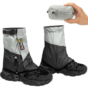 Trail Gaiters, Waterproof Low Shoe Protectors, Adjustable Boots Gators for Hiking & Running - Prevents Debris in Shoes (Large)