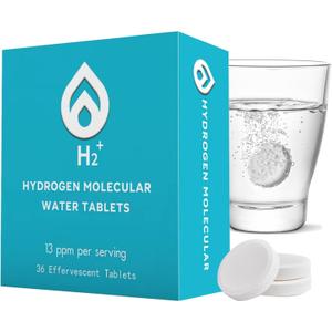 Hydrogen Water Tablets 13ppm | Molecular Hydrogen Tablet for Drinking Water with Magnesium | 36 Tablets | Fast-Dissolving | Antioxidant | Energy & Immunity Support | Non-GMO, Gluten-Free, Soy Free