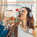 AM FM Radio Headphones, Personal Portable Radio Headset am/fm Digital with Best Reception for Jogging, Mowing, Cycling, Meeting, Powered by 2 AA Batteries (Not Included)