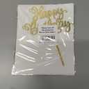 1 PCS Acrylic Cake Topper, 5.1 x 7 Inches Happy Birthday Cake Sign, Mirror Birthday Cake Toppers for Children or Adults Cake Inserts, Birthday Cake Decorations and Desserts Supplies