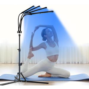 Red Light Therapy for Body, 180LEDs 415nm & 660nm & 850nm Blue Infrared Light Therapy, 5 Brightness & 10/20/30Mins Timer & Gooseneck Design, for Home Office Use