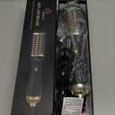 4-in-1 Hot Air Brush with Oval Barrel - Salon-Grade Styling Tool for All Hair Types (Golden)