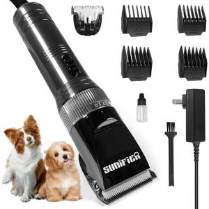 Professional Dog Grooming Clippers for Thick Coat - Dog Hair Trimmer for Grooming Kit- Sheep Shears for Thick Hair  Pet Grooming Clippers for Dogs, Cats, Sheeps, Horse (Black)