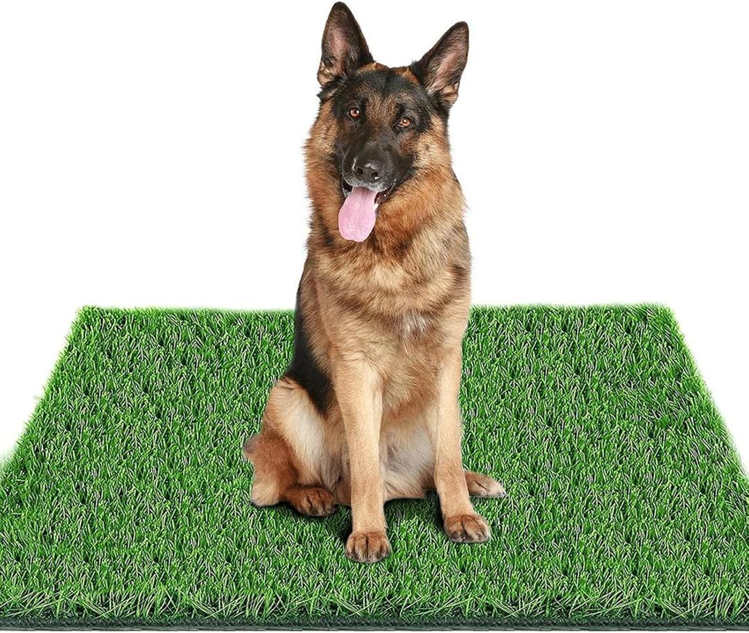 39.3 in X 31.5 in Grass Pad for Dogs for Professional Potty Training, Reusable Artificial Grass for Dogs, Dog Grass with Drainage Holes, Turf Dog Potty for Indoor/Outdoor Easy to Clean