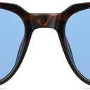 Gtand Unisex Vintage Retro Square Style Tinted Sunglasses For Men Women Fashion Rectangle Sun Glasses 52mm (C15 Tortoise Frame/Blue Tinted Lens)