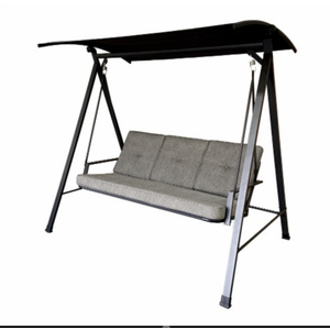 Kroger Onyx 3 Seat Cushioned Patio Swing 71.06"L x 22.64"W x 7.09"H