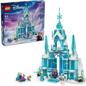 LEGO Disney Frozen Elsas Ice Palace Building Set for Kids, Princess Castle with Anna and Elsa Mini-Doll Figures, Disney Princess Toy Gift Idea for Girls, Boys and Movie Fans Ages 6 and Up, 43244