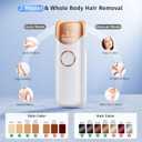 Ubroo Laser Hair Removal with 5 Ice Cooling,Hand-held Hair Removal Device IPL Hair Removal for Women and Men,Reduce Hair Regrowth,Full Body Use for Legs,Bikini,ArmpitsGold