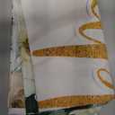 ZTHMOE Fabric 72x43inch Happy Engagement Backdrop She Said Yes Green Leaves Rose Diamond Champagne Background Wedding Bride to Be Party Decorations Photo Banner Booth