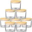 SUPMIND 12oz Candle Jars for Making Candles, 5 Pack Large Clear Glass Empty Candle Jars with Bamboo Lids, Wide Mouth Candle Container Bulk, Ideal for Candle Business