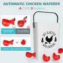 Tgeyd No-Waste Chicken Feeder & Waterer Set, 3 Gallon Automatic Waterer and 15 lb Hanging Feeder for Backyard Chickens, Modern Farmhouse Chicken Coop Essentials
