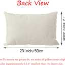 Blue Christmas Lumbar Pillow Cover 12x20 Inches for Xmas Decorations Merry Christmas Throw Pillow Covers Winter Holiday Cushion Case Decoration for Sofa Couch