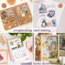 2 x MARCADORUS Scrapbook Sticker, 20 Sheets Flower Stickers, Journaling Stickers Featuring Windmills, Stamps, Cars, for Journals, Planners, Collage, Scrapbook Supplies for Holidays and Special Occasions. (5.7 x 8.2 Inch, 20 Sheets, Romantic Purple)