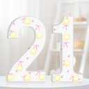 8.7In 21st Birthday Decorations Gifts for Her, Light Up Numbers Decorative Sign for 21st Birthday Wedding Work Anniversary Backdrop Table Wall DecorPink Bow (White)