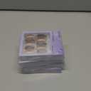 Autumn Press on Nails Medium Coffin Fake Nails Glitter Gold Burgundy False Nails with Yellow Maple Leaves Design Glossy False Nails Press Ons Glue on Nails for Women Manicure 24 PCS Pack Of 4