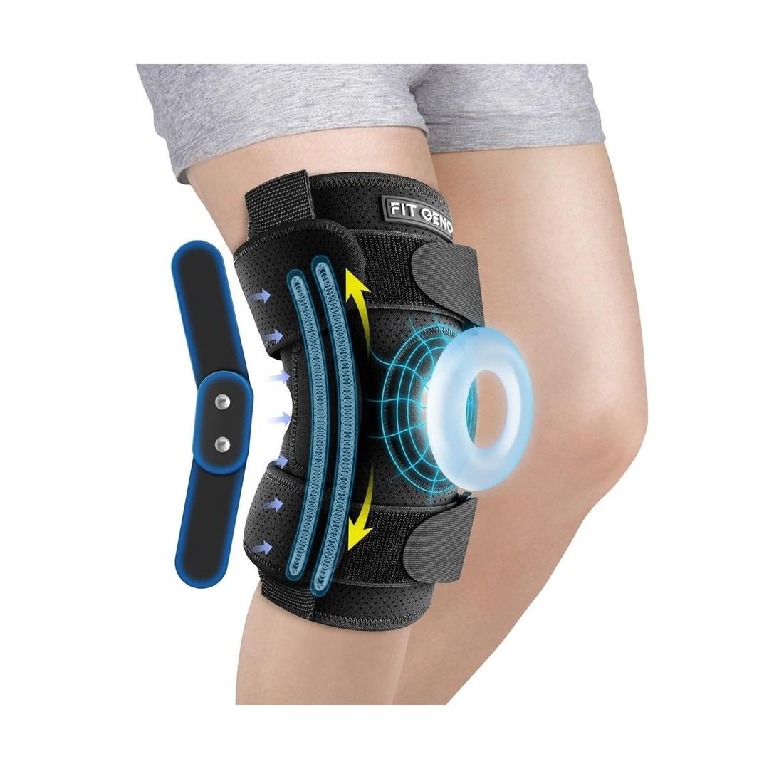 Fit Geno Hinged Knee Brace for Meniscus Tear: Upgraded Support for Knee Pain 