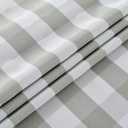 maxmill Checkered Rectangle Tablecloth Water Resistance Antiwrinkle Spillproof Heavy Weight Soft Gingham Plaid Table Cloth for Buffet Banquet Parties Holiday Dinner, 60 x 104 Inch Grey and White