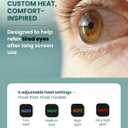 Heated Eye Mask Cordless Rechargeable Warm Eye Mask with 4 Heat Levels Completely Blackout Comfort for Sleep & Travel - Mothers Day Gifts Self Care for Mom & Grandma(Black Night)