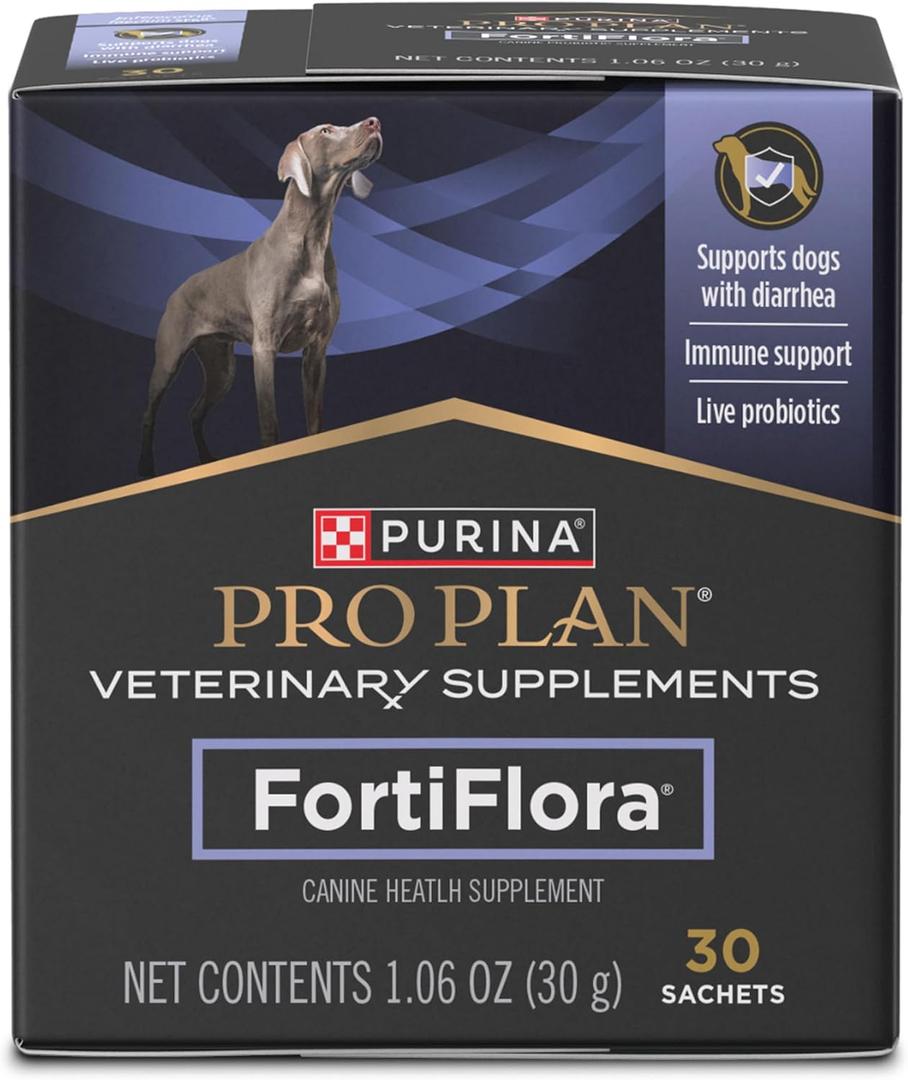 Purina Pro Plan Veterinary Supplements FortiFlora Daily Probiotics for Dogs, Helps Digestive Gut Health and Diarrhea - 30 ct. Box, BBD 01/2027