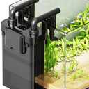 AQUASMITH Hang on Back Aquarium Filter,Ultra-Quiet Small Canister Filter,3-Stage Filtration,Bottom Anti-Dry Burn Motor,Extra-Large Filter Media Basket Suitable
