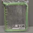 A5 6 Ring Binder Cover Notebook Shell Protector Planner Loose Leaf Covers Refillable Pages Notebook Cover with Zipper for Cash Budget Green