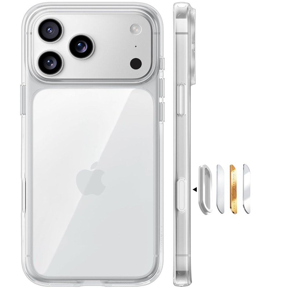 TORRAS for iPhone 17 Pro Case, Beyond MilitaryGrade Protection, Camera Control Button, DIY Buttons, Slim Thin Shockproof Hard Back AntiYellowing AntiScratch Phone case for iPhone 17 Pro, Clear