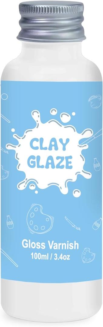 100ml Air Dry Clay Glaze, Air Dry Clay Varnish Can Not Only Used to Prevent Clay Cracking, Scratches, and Wear, It Can Also Having a Gloss Glaze Effect (Gloss)