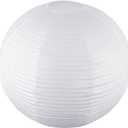 White Round Paper Lanterns-19.68" Large Hanging Paper Lantern Lamp, Chinese/Japanese Paper Lantern Pendant Light for Party Decoration, Wedding, Home Decor Ceiling Lampshade(1 Pack)