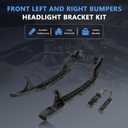 Front Bumper Bracket and Headlight Bracket Fits 2008-2012 Accord Sedan Left and Right Side 71140TA0A00 71190TA0A00 HO1067113 HO1066113