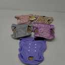 Female Dog Diapers 5Pcs - Premium Reusable Diapers for Doggie in Heat - Highly Absorbent Dog Diapers Female for Pet Incontinence with Adjustable Snaps,Flowers XL