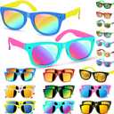 16 Pack Kids Sunglasses Bulk Party Favors, Neon Toddler Sunglasses Bulk for Age 3-7 Boys Girls with UV400 Protection for Party Favors
