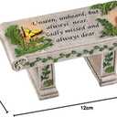 Collections Etc Solar Powered LED Outdoor Garden Memorial Bench with Heartwarming Inscription - Perfect Faux Stone Plaque Statue to Remember Loved Ones 12" L x 5 1/2" W x 5 1/4" H